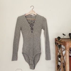 LF Gray Bodysuit